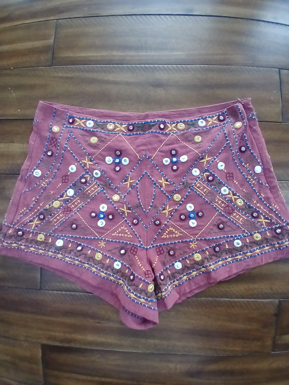 Rare Zara Embroidered Mirror Shorts